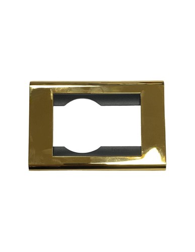 Placca schuko oro living