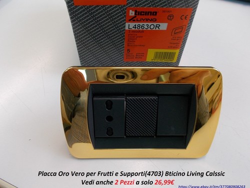 Bticino l4863or placca oro - l4863or,